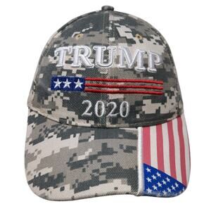 Trump 2020 U.S. Flag Strapback Baseball Cap Multi One Size Adjustable KYS Design